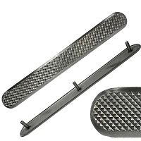 Тактильный индикатор-полоса из нержавеющей стали 280х350х20 со шрифтом