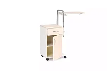 KL1-А Тумба прикроватная с фасадами, топом и откидной столешницей из ламината, фасад светлое дерево