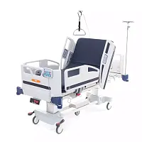 MET Tautmann  Реанимационная кровать  с ВЕСАМИ и ЛАТЕРАЛЬНЫМИ наклонами на колоннах LINAK (Дания)