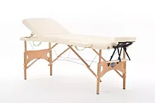 JF-AY 01 Массажный стол переносной трёхсекционный на деревянном каркасе, кремовый