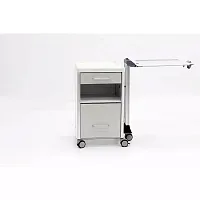 Прикроватная тумба из HPL-пластика, с выдвижным поворотно-откидным столиком