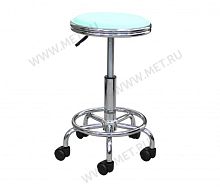 НС-140В Табурет лабораторный с кольцом для ног, цвет - светло-зеленый
